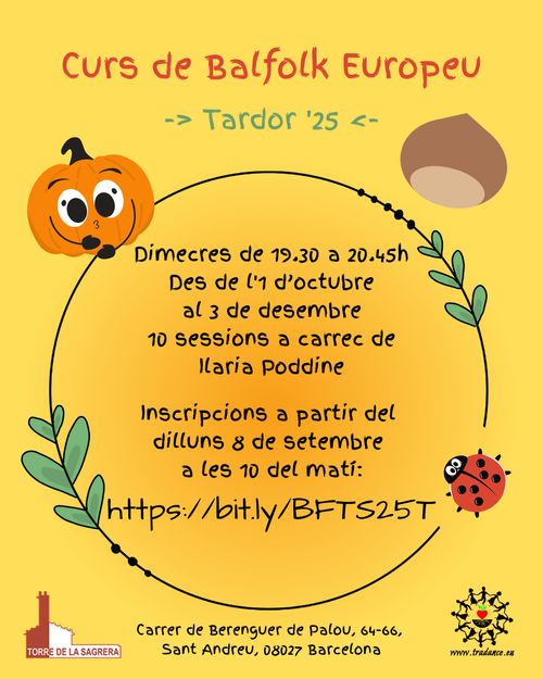 Curs de Balfolk Europeu a la Torre de la Sagrera