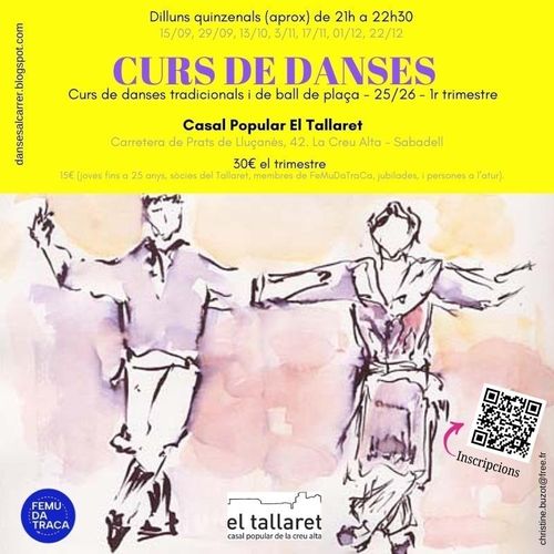 DANSES AL CARRER DE SABADELL: Curs de danses tradicionals i de ball de plaça