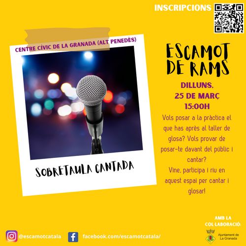 ESCAMOT DE RAMS: Sobretaula cantada