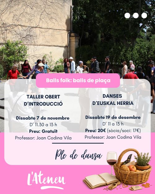 ATENEU SANTCUGATENC: Taller obert d'introducció als Balls folk - Balls de plaça