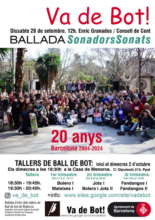 BALLADA 20 anys Va de bot! amb SONADORS SONATS a Barcelona