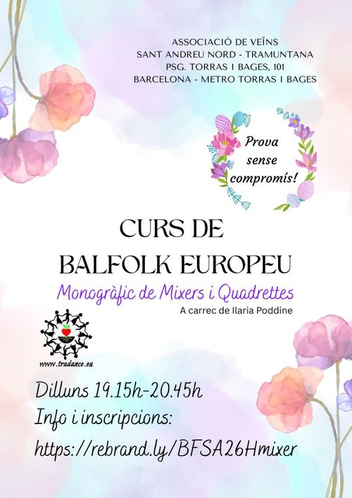 Curs de Balfolk Europeu -  Monogràfic Mixers i Quadrettes