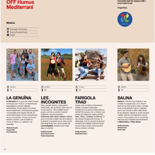 OFF HUMUS MÙSICA I DANSES D'ARREL - FIRA MEDITERRÀNIA 2026 DE MANRESA