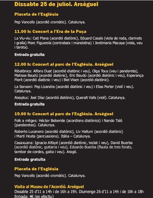 Aixopluc a la 51a Trobada d'acordionistes del Pirineu