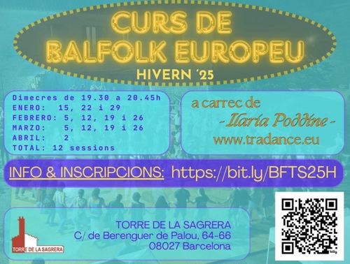 Curs de Balfolk Europeu a la Torre de la Sagrera