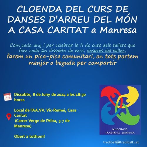 Cloenda del curs de tallers de danses del món a Casa Caritat de MANRESA