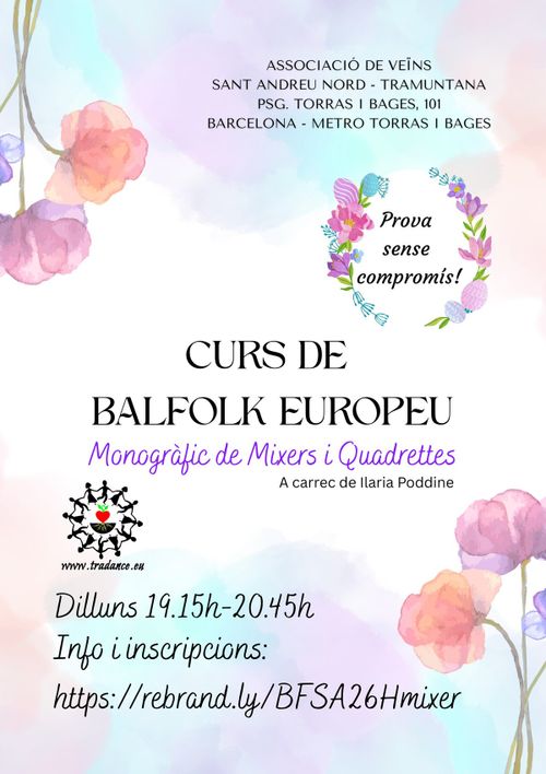 Curs de Balfolk Europeu -  Monogràfic Mixers i Quadrettes