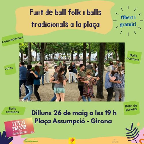 ESCAMPILLEM-Punt de ball folk a la plaça