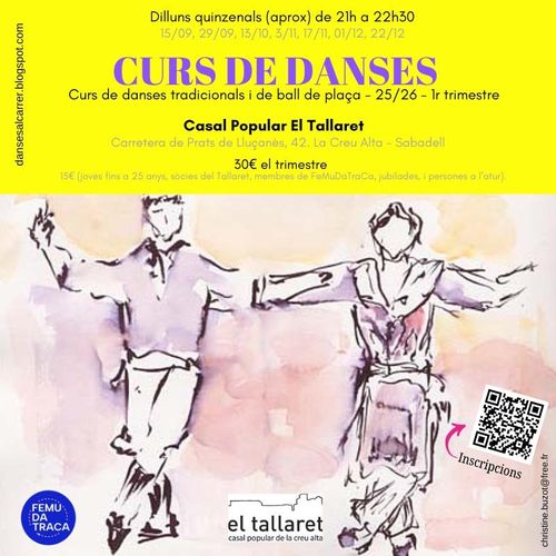DANSES AL CARRER DE SABADELL: Curs de danses tradicionals i de ball de plaça