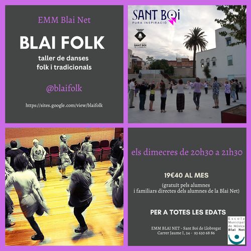 BLAI FOLK: Taller de danses tradicionals i de plaça