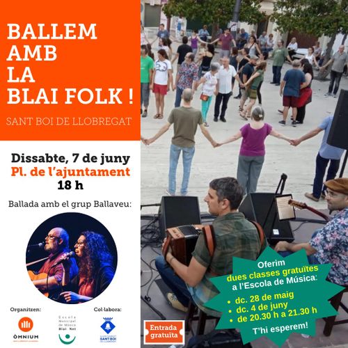 XII BLAI FOLK A LA PLAÇA: Ballada d'Òmnium Cultural amb BALLAVEU